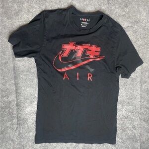 Air Jordan Legacy 1 T-Shirt Mens Medium Black Red CZ1173-010 Short Sleeve